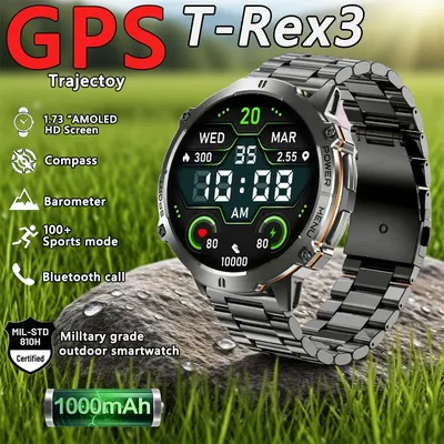 Neue Military Grade Für Xiaomi 1000 mAh Batterie Männer Smart Uhr GPS Kompass 5ATM Wasserdichte NFC Bluetooth Anruf Sport smartwatch Image