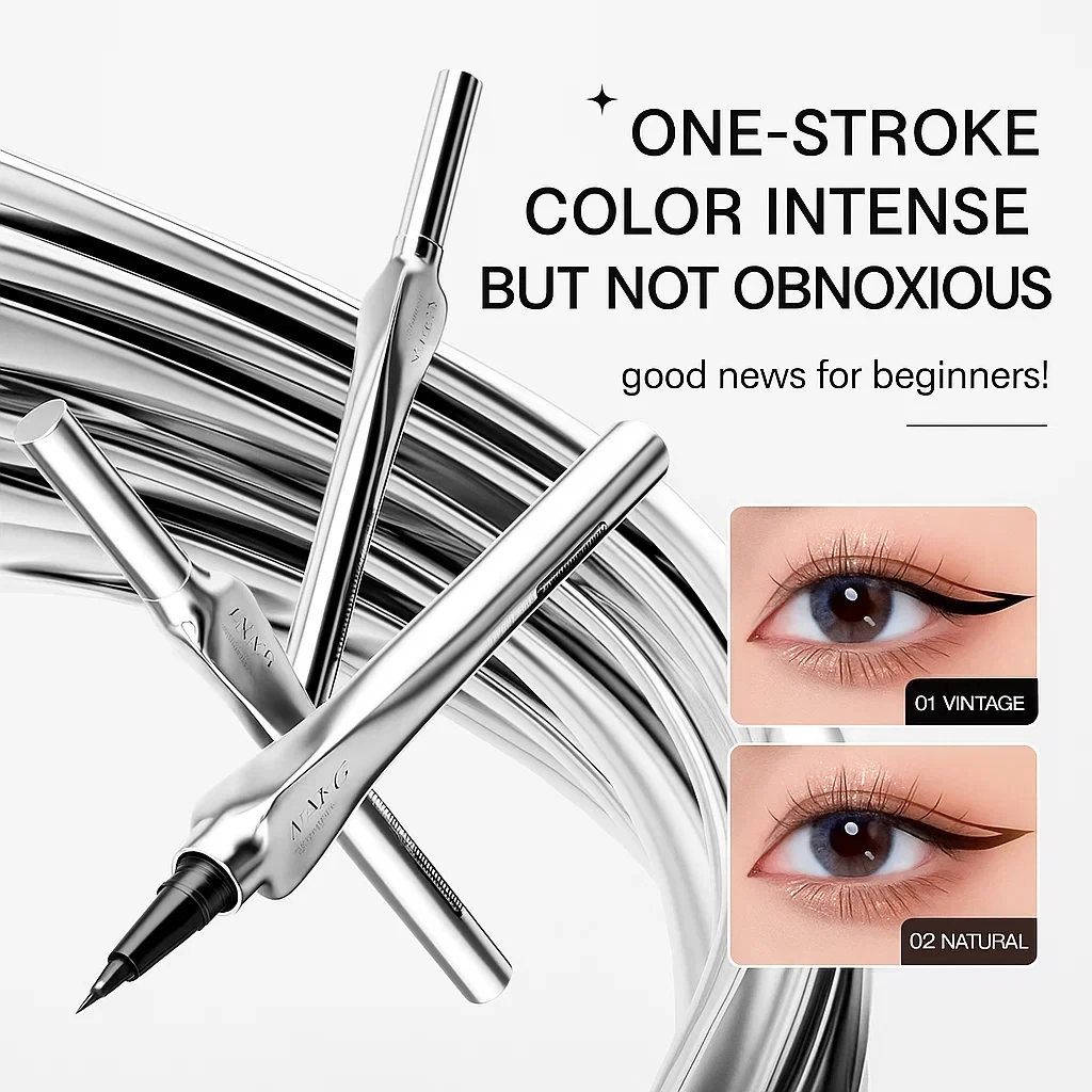 A.M.G Glatter, schnell trocknender Eyeliner-Stift, wasserfest, wischfest, langlebig, bunter Eyeliner-Stift Image