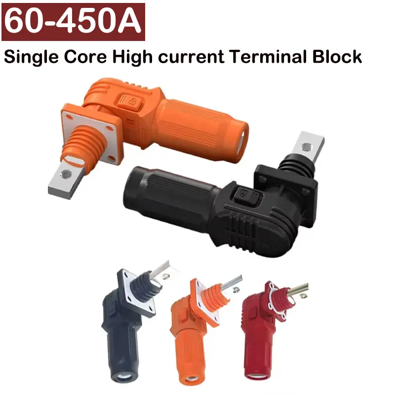 350A Single Core Energy Storage Connector 60-450A Kupfer Sammelschiene Gewinde Hochstrom-Klemmenblock Wandmontierter Ausgangsstecker Image