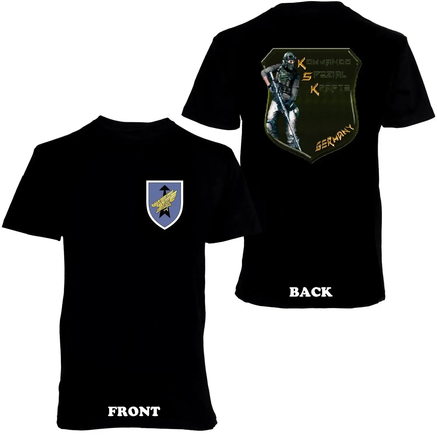 KSK Bundeswehr Deutschland Kommando Special Forces T-Shirt 100 % Baumwolle O-Ausschnitt Sommer Kurzarm Casual Herren T-Shirt Größe S-3XL Image
