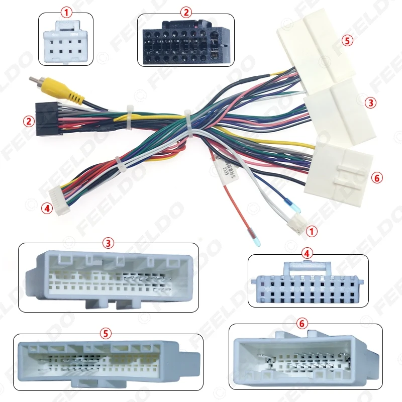 FEELDO Auto Android Stereo 16PIN Power Kabelbaum Kabel Adapter Mit CANbus Box Für Renault Dacia Duster/Arkana/XM3 Image