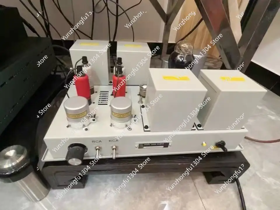 Neu gravierte Version des Western Electric WE129 Röhrenvorverstärkers, nicht modifiziert, WE20A-Netzteil, 12-fache Verstärkung Image