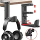 Supporto universale per cuffie montato a parete Supporto per controller di gioco Testa per cuffie Espositore sotto la scrivania Gancio per gancio (senza punzonatura)
