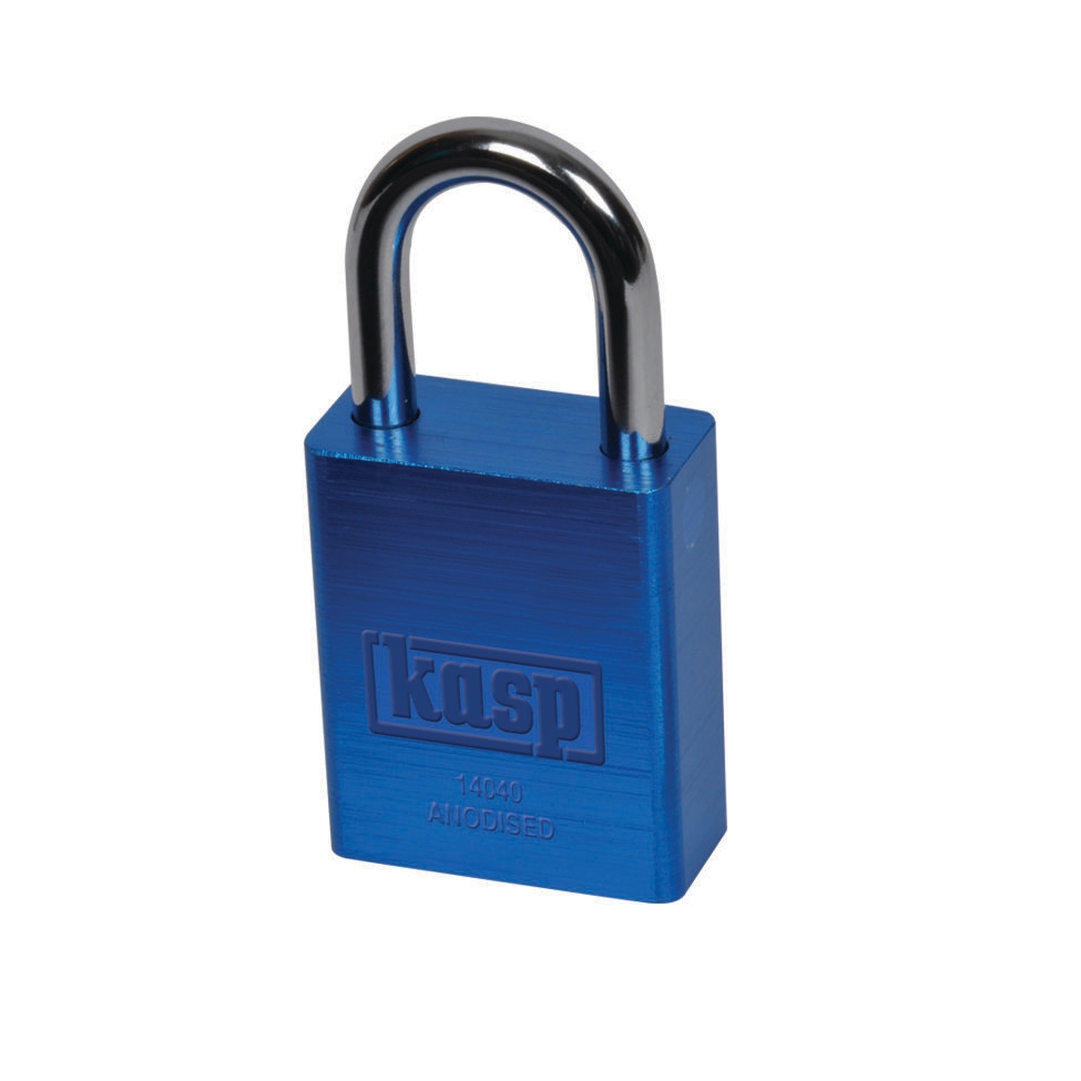 Schloss aus Aluminium, 38 mm, blau Image