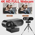 Webcam Full HD 4K con microfono Messa a fuoco automatica Telecamera per sito web da 8 MP per PC Windows Laptop IOS MacBook Web Cam esterna Videochiamate