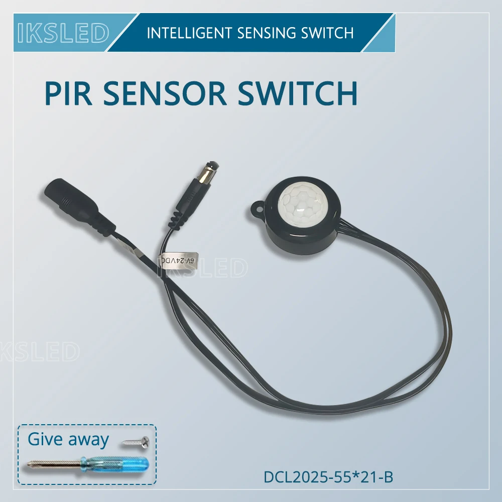 PIR-Bewegungsmelder-Schalter, DC6V-24V2A, PIR-Infrarot-Bewegungssensor-Detektorschalter für den menschlichen Körper, Lichtsensor einstellbar für LED-Streifen