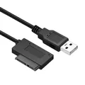 Adattatore USB da 35 cm PC 6P 7P CD DVD Rom SATA a USB 2.0 Convertitore Slimline Sata Cavo unità 13 pin per PC portatile Notebook