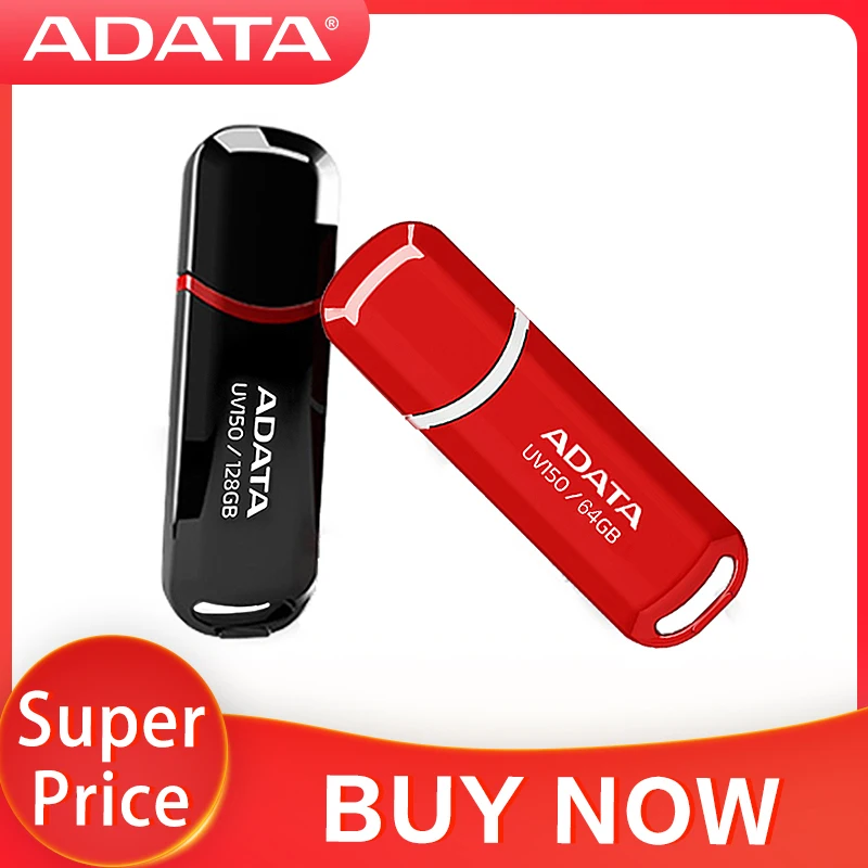 Chiavetta USB ADATA UV150 originale al 100% 32 GB 64 GB 128 GB 256 GB USB 3.2 Pendrive ad alta velocità Mini U Stick Chiavetta di memoria USB