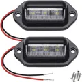 2/4PCS Bianco LED Numero di Licenza Luce Targa 12V-24V Impermeabile 6 SMD Lampada Fanale Posteriore per Camion SUV Rimorchio Van RV Barche Auto