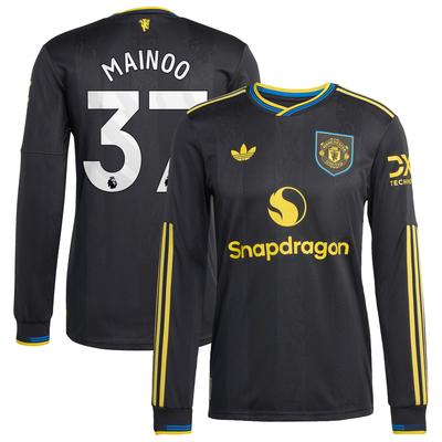 Manchester United adidas Authentic Ausweichtrikot 2025-26 - Langarm mit Aufdruck Mainoo 37 Image