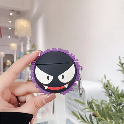 Für Airpods Pro 2 Hülle, Pokemon Gastly Schutzhülle Kopfhörer Silikonhülle für Airpods 4 Hülle für Kinder Jungen Mädchen Funda Image