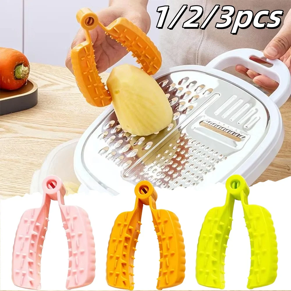 Protecteur de doigts pour coupe de légumes, 1 pièce, en plastique, outil de préhension des aliments pour couper des aliments, ail, citron, concombre, pomme de terre