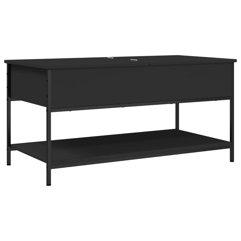vidaXL Couchtisch Schwarz 100x50x50 cm Holzwerkstoff und Metall Image