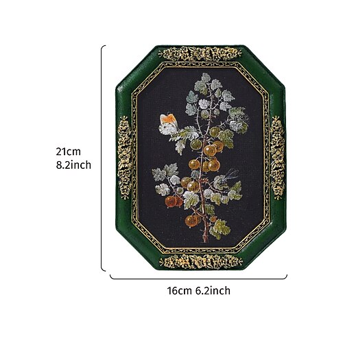 Europäischer Vintage-Fotorahmen aus achteckigem Kunstharz, klassischer Bilderrahmen mit Blumenmuster für die Inneneinrichtung und als Foto-Requisite Image