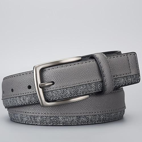 Herren Gürtel Taillengürtel Blau Braun PU-Leder Legierung Langlebig Verstellbar Einfach Outdoor Täglich