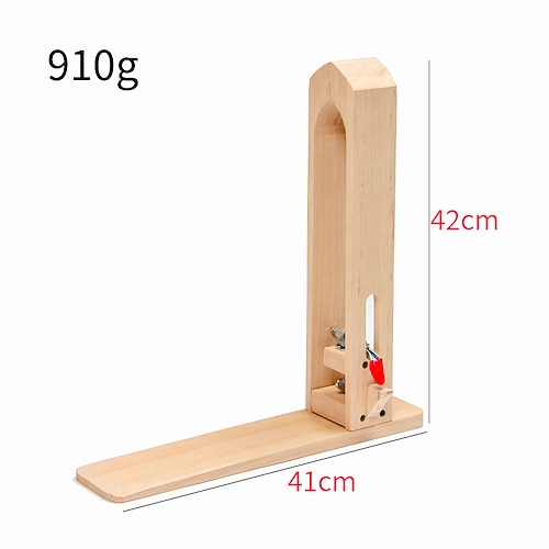 stabile, verstellbare Klemme – langlebige Nähklemme aus Holz und Kunstleder – tragbarer, handgehaltener Bastelclip zur sicheren Nähfixierung Image