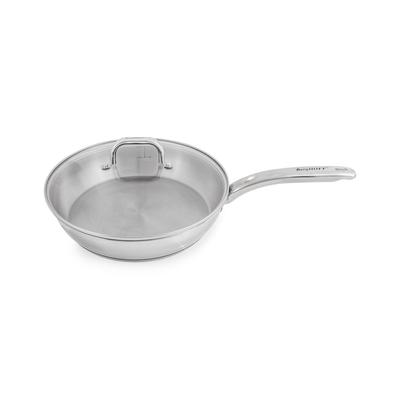BergHoff Belly Shape Stainless Steel 2.5Qt Skillet With Lid