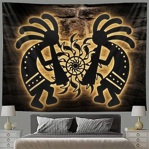 Tapisserie Wandbehänge KoKopelli Ethnisch Ureinwohner Amerikas Schlafzimmer Wohnzimmer Wohnheim Dekorationen Wand Tür Hintergrund Image