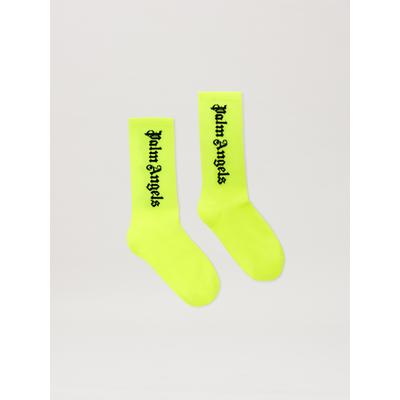 Palm Angels Pa High Socks Kids Yellow Fluo Black