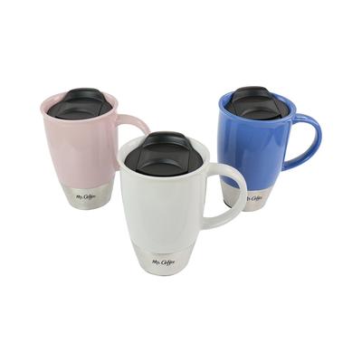 Mr. Coffee 14Oz Stoneware Travel Mugs (Set Of 3)