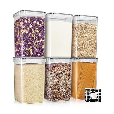 Sorbus Set Of 6 Food Storage Containers With Lids, Measuring Spoons & Labels