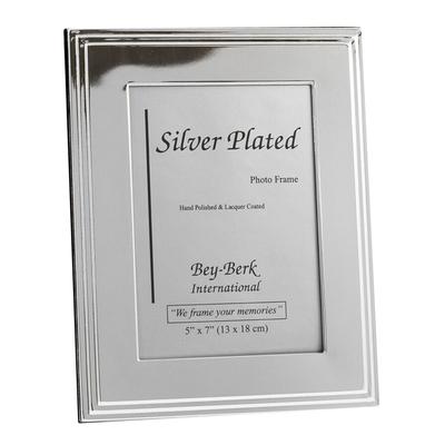 Bey-Berk Silver Plated Picture Frame With Easel Back