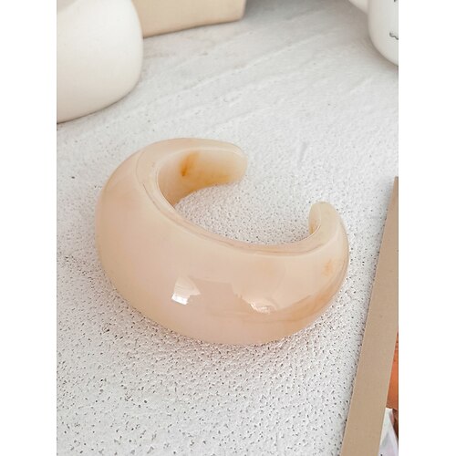 klobige Armreifen aus Harz und Metall für Damen – auffällige Statement-Armbänder für Frauen, minimalistischer Retro-Stil, ideal für Partys, den Alltag und lässige Outfits Image