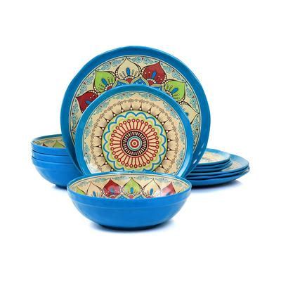 Elama Camilla 12Pc Melamine Dinnerware Set