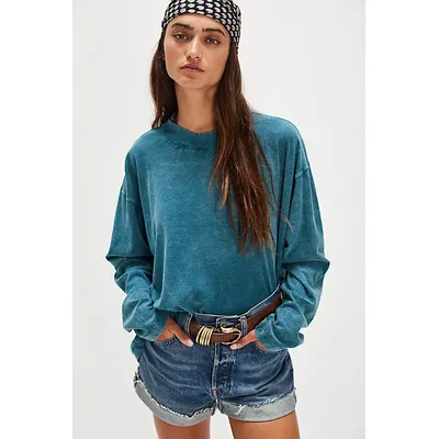 We The Free Tate Tee at Free People in Still Sea, Size: Small