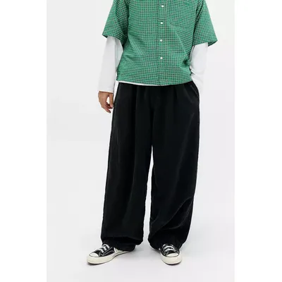 BDG Washed Black Bobbi Corduroy Trousers - Black M at Urban Outfitters