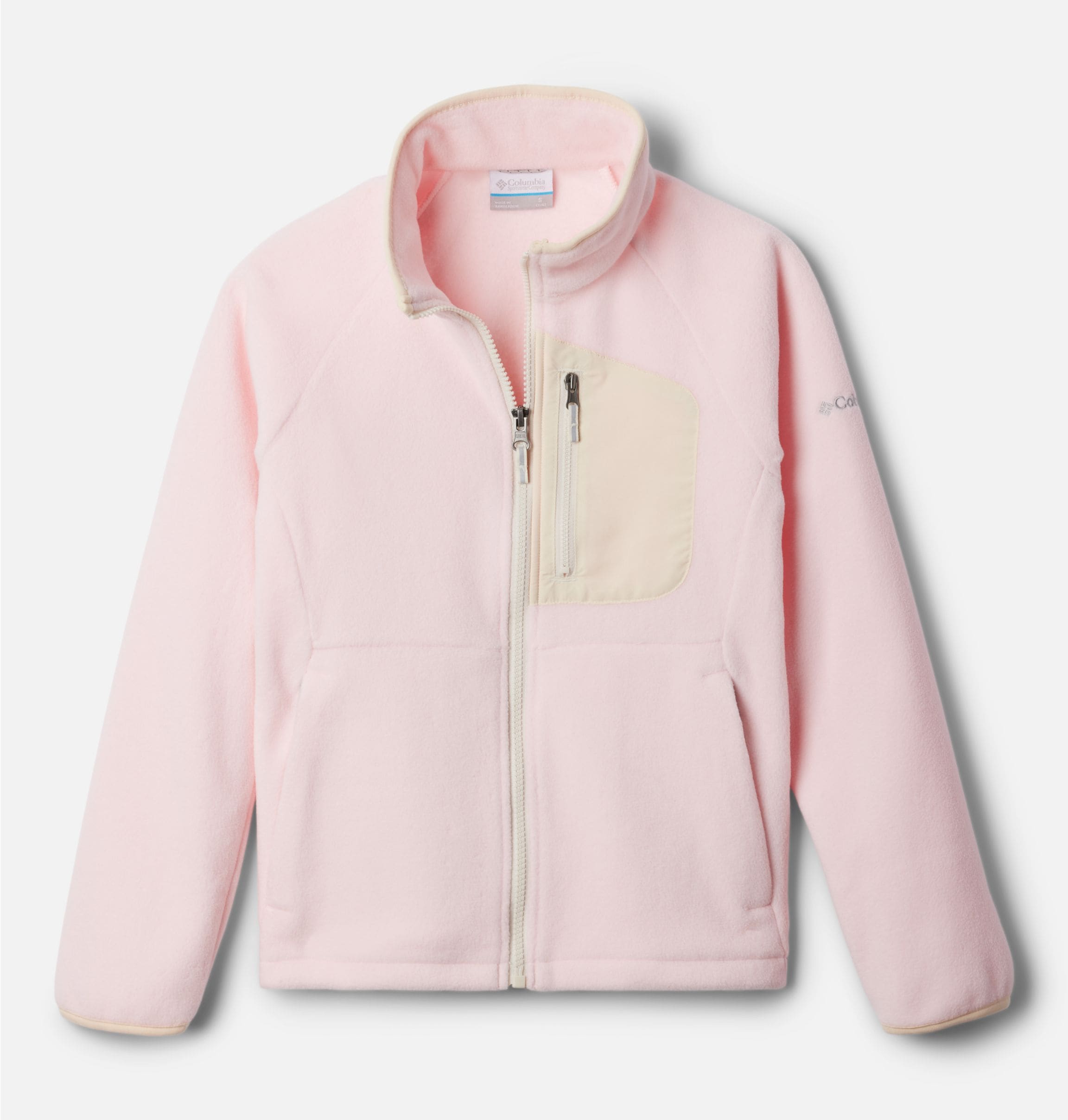 Fleecejacke COLUMBIA "FAST TREK IV FLEECE FULL ZIP", Kinder, Gr. XL (164/170), satin pink, chalk, Obermaterial: 100% Nylon. Futter: 100% Polyester, Sportlich, Jacken Image