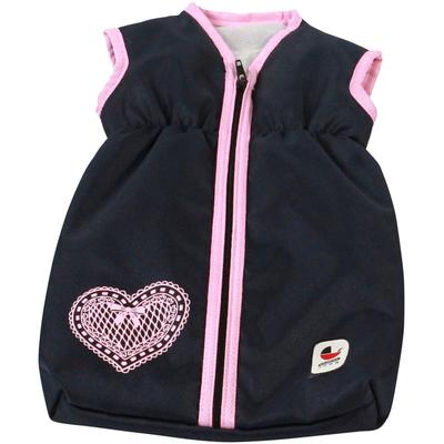 Puppen Schlafsack CHIC2000, blau (melange grau, navy), Puppenausstattungen, KinderB:27cm H:2cm T:45cm, Polyester, B:27cm H:2cm T:45cm