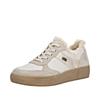 Plateausneaker REMONTE, Damen, Gr. 44, beige (weiß, hellbeige), Leder, Veloursleder, Textil, sportlich, Schuhe, Schnürschuh, Halbschuh mit wasserabweisender TEX-Membran
