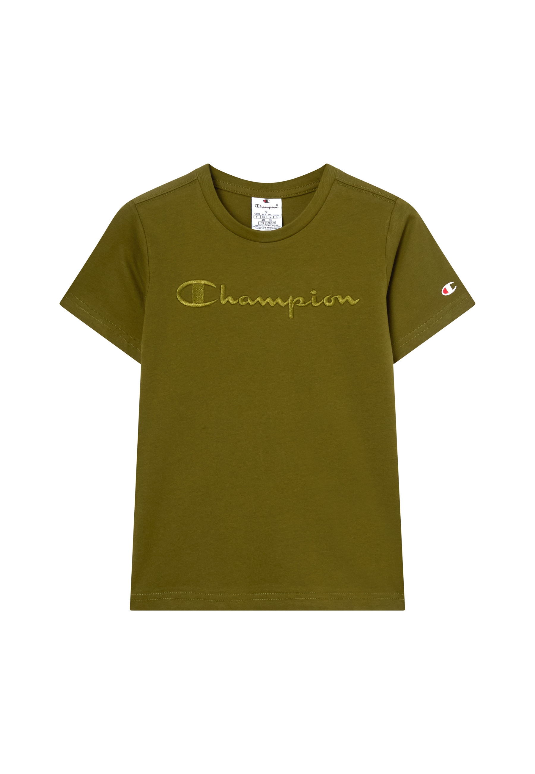 T-Shirt CHAMPION "ICONS TONAL Crewneck T-Shirt with Large Logo", Kinder, Gr. L (152/158), imv, Obermaterial: 100% Baumwolle, Sportlich, Shirts Image