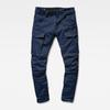 Cargohose G-STAR "Hose Rovic zip 3D regular tapered", Herren, Gr. 33, Länge 32, blau (salute), Web, Obermaterial: 97% Baumwolle, 3% Elasthan, unifarben, casual, comfort fit lang, Hosen, im Tapered Fit