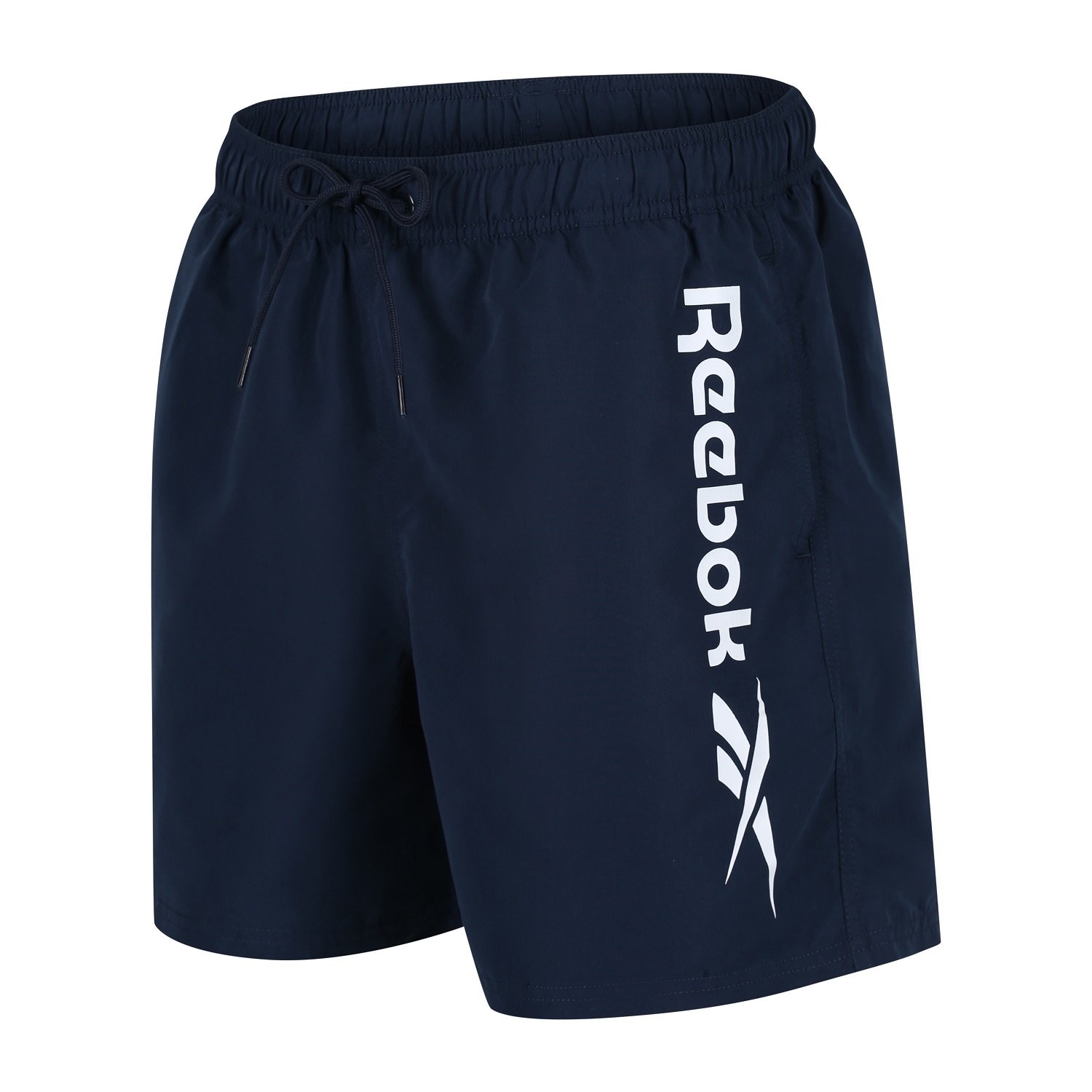 Badeshorts REEBOK "Yestin", Herren, Gr. L6, N-Gr, blau (vector navy), Microfaser, Obermaterial: 100% Polyester, bedruckt, unifarben, Badehosen, mit elastischem Bund und Kordelzug Image