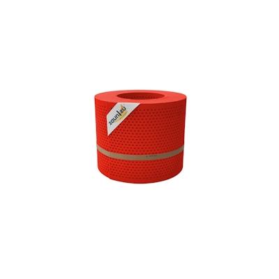 zaun|zu® Sichtschutz PP Premium Gelocht 20 Prozent Streifen Rot 26m Image