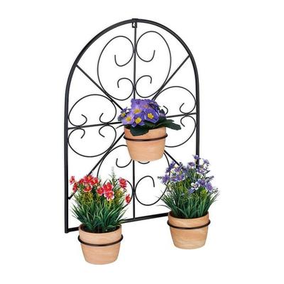 relaxdays Blumentopfhalter schwarz Image