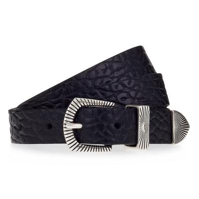 b.belt Gürtel Leder 95 cm Schwarz Damen Image