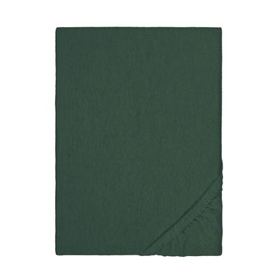biberna Spannbetttuch Melange dunkelgrün, 140x200 cm - 160x200 cm Image