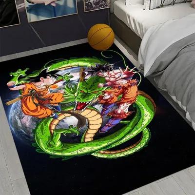 MINISO D-Dragon B-Ball Z Funky Carpet for Living Room and Bedroom Decor Soft Anime Themed Rug Perfect Gift for Fans Collectors