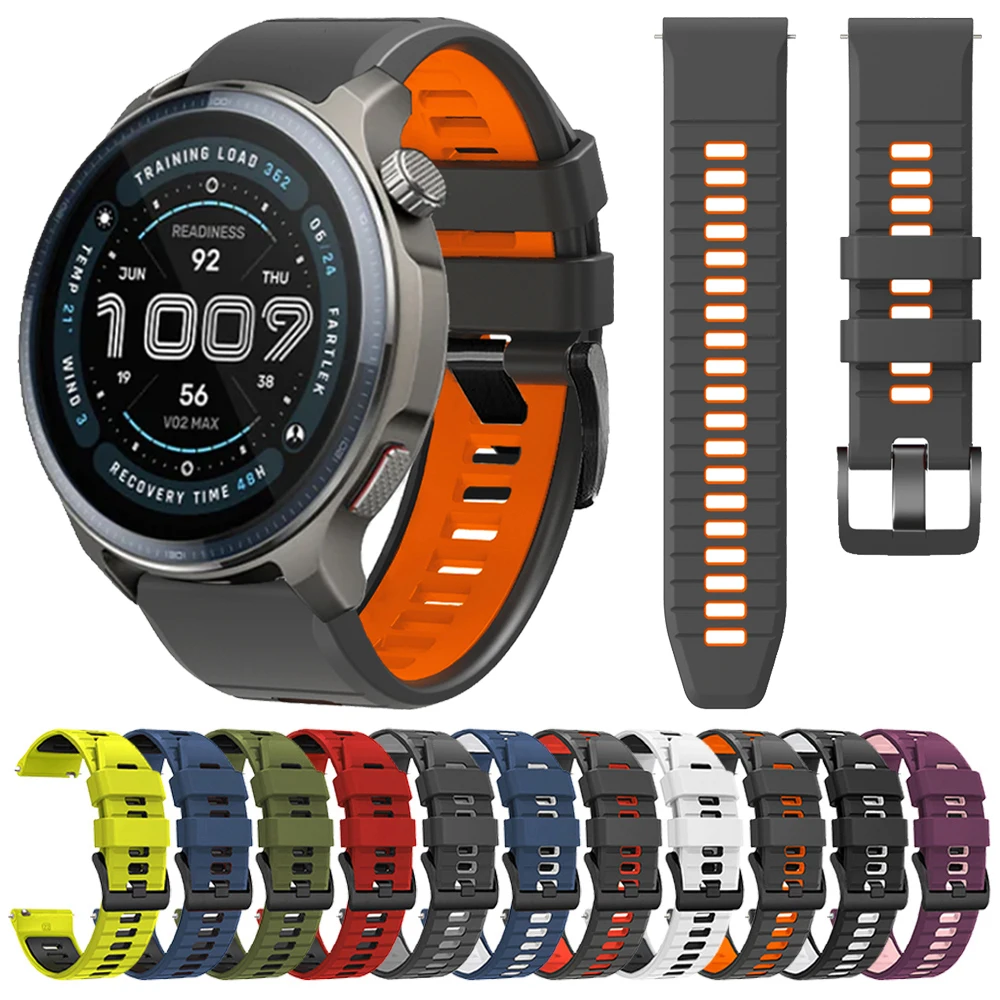 20 22 mm austauschbares Silikonband für Amazfit Balance 2/Active 2 Armband Atmungsaktives Armband Amazfit GTS 4 3 2e mini/Bip6/GTR 4 3 Image