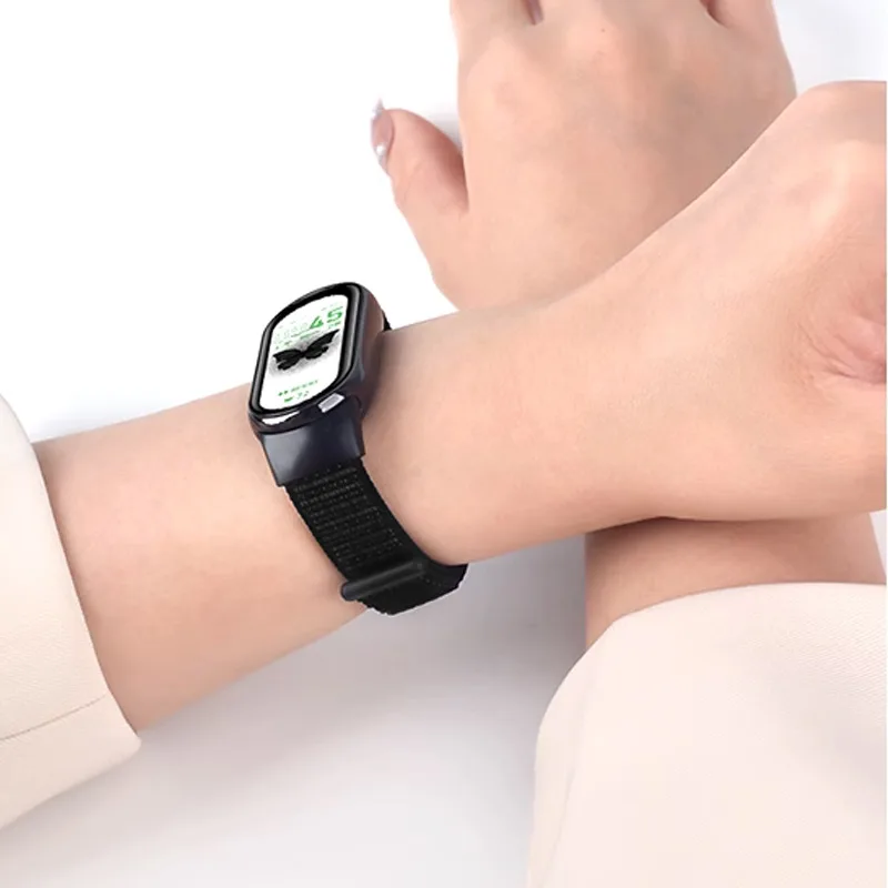 Nylonschlaufe für Xiaomi Mi Band 10 Armband Smartwatch Sport Miband 10 Atmungsaktive Uhr Ersatzarmband Mi Band 9-8-NFC Correas Image