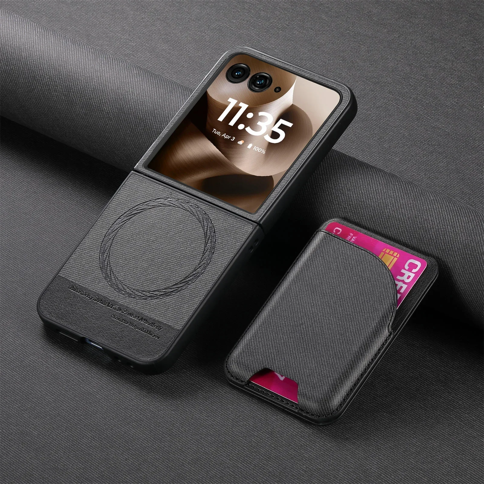 Leather Cover for Motorola Razr 60 50 40 Moto Razr 60 50 40 Ultra Phone Case Wallet Card Holder Bracket Magnetic