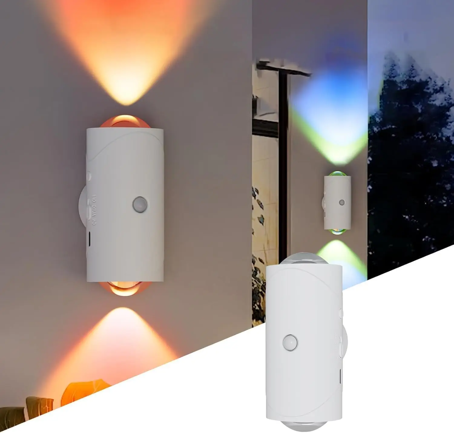 Bewegungsmelder-Nachtlicht für den Innenbereich, 3 Sensormodi, 8 Lichteffekte, wiederaufladbare magnetische LED-Wandleuchte für Schlafzimmer, Treppe