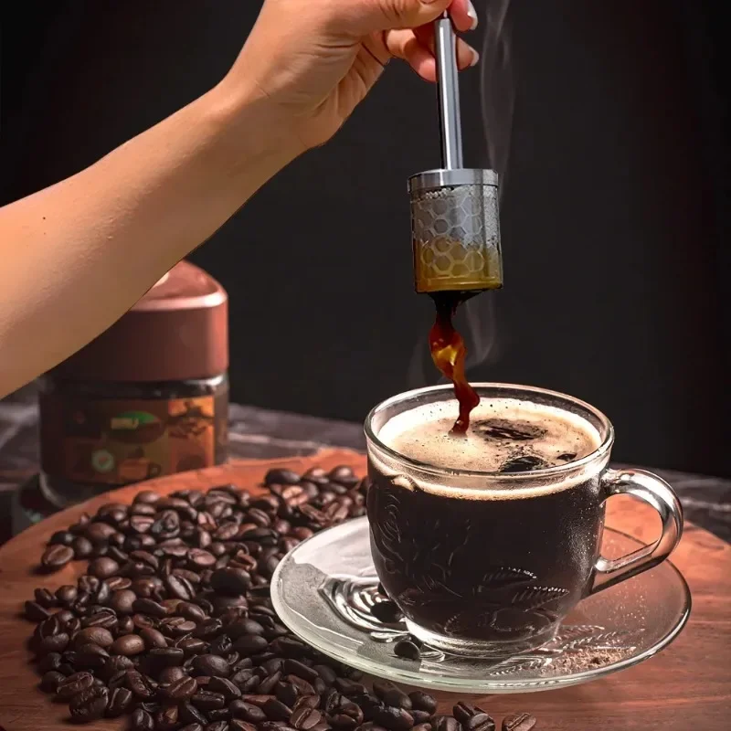 Wiederverwendbare Kaffee Filter Bildschirm Edelstahl Kaffee Und Tee Maker Tragbare Reise Kaffee Brewer Tee-ei Küche Zubehör Image
