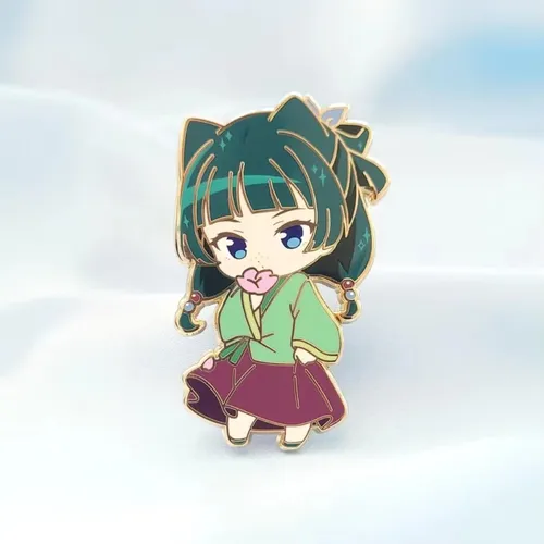 Broche en émail The Apothecary Diaries Cos Maomao, personnage d'anime, Expression mignonne, Badge à revers, cadeau pour Fans