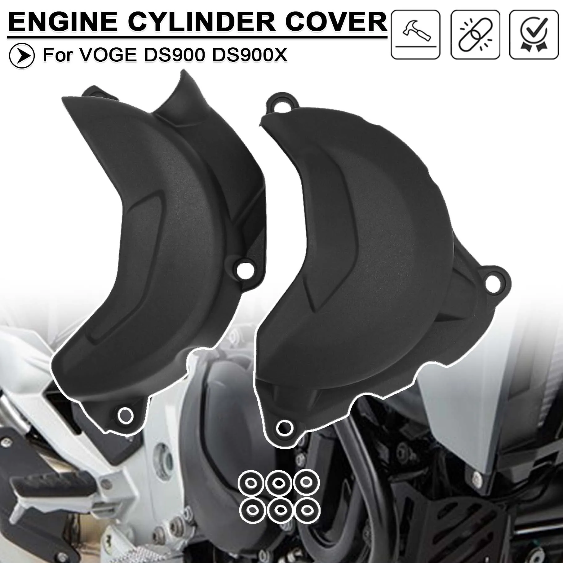 Für VOGE DS900 X DS900X DS 900 DS 900X 900 DSX 900 DSX Motorrad Motor Zylinder Schutz Abdeckung Kopf Schutz Kupplung schutz Image
