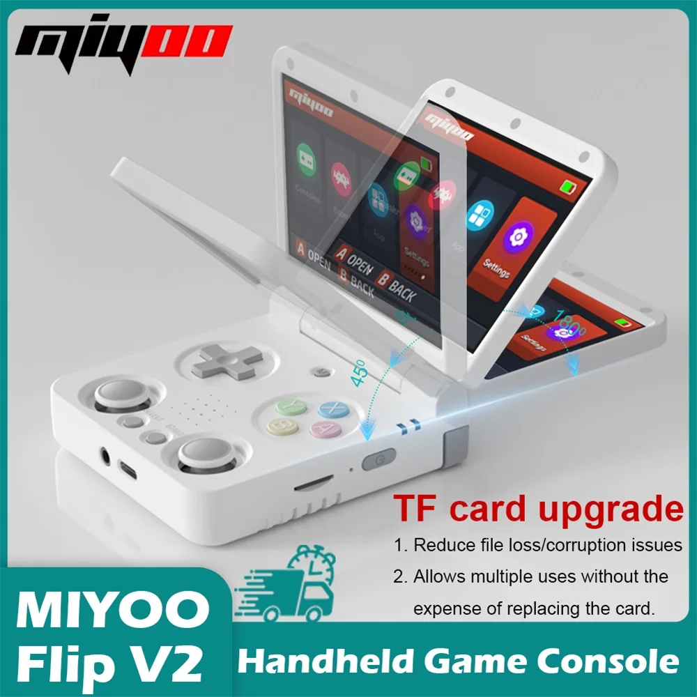 MIYOO Flip Retro Handheld Game Consoles IPS Screen Linux System Classic Portable Video Game Consolas Travel Bag Retroid Pocket