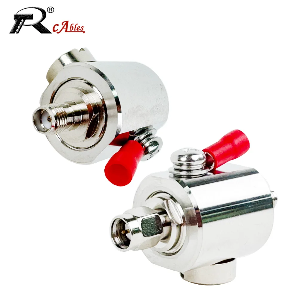 SMA-Stecker auf SM-Buchse, HF-Koax-Blitzableiter, Überspannungsschutz für Signalverstärker, DC-6 GHz, LTE, kabellose LAN-WLAN-Antenne, 50 Ohm Image